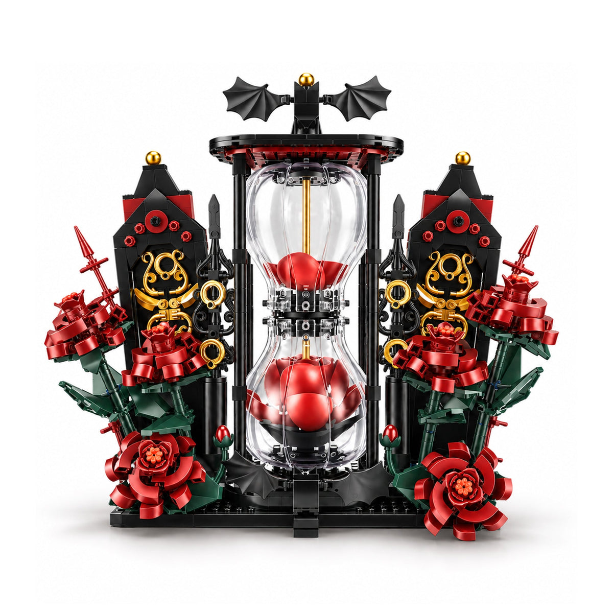Gothic Rose Hourglass Sculpture