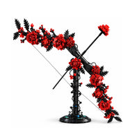Gothic Thorn Bow with Blooming Rose