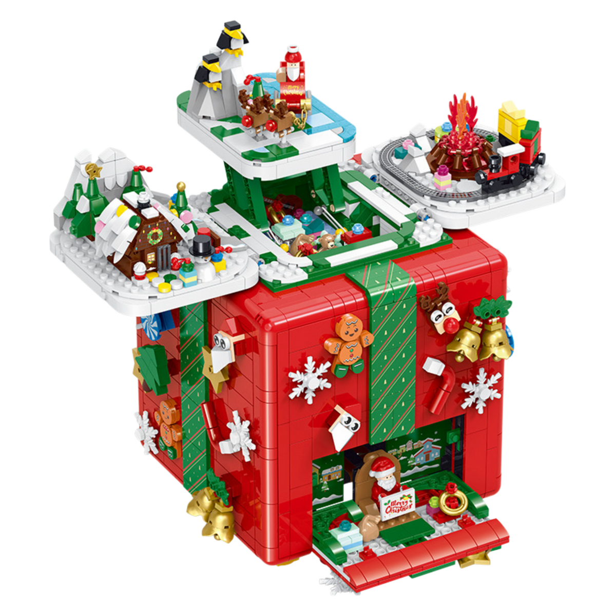 Musical Christmas Gift Box with Lights 2656pcs