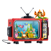 Retro TV Aquarium with Lights & Mist 1718pcs