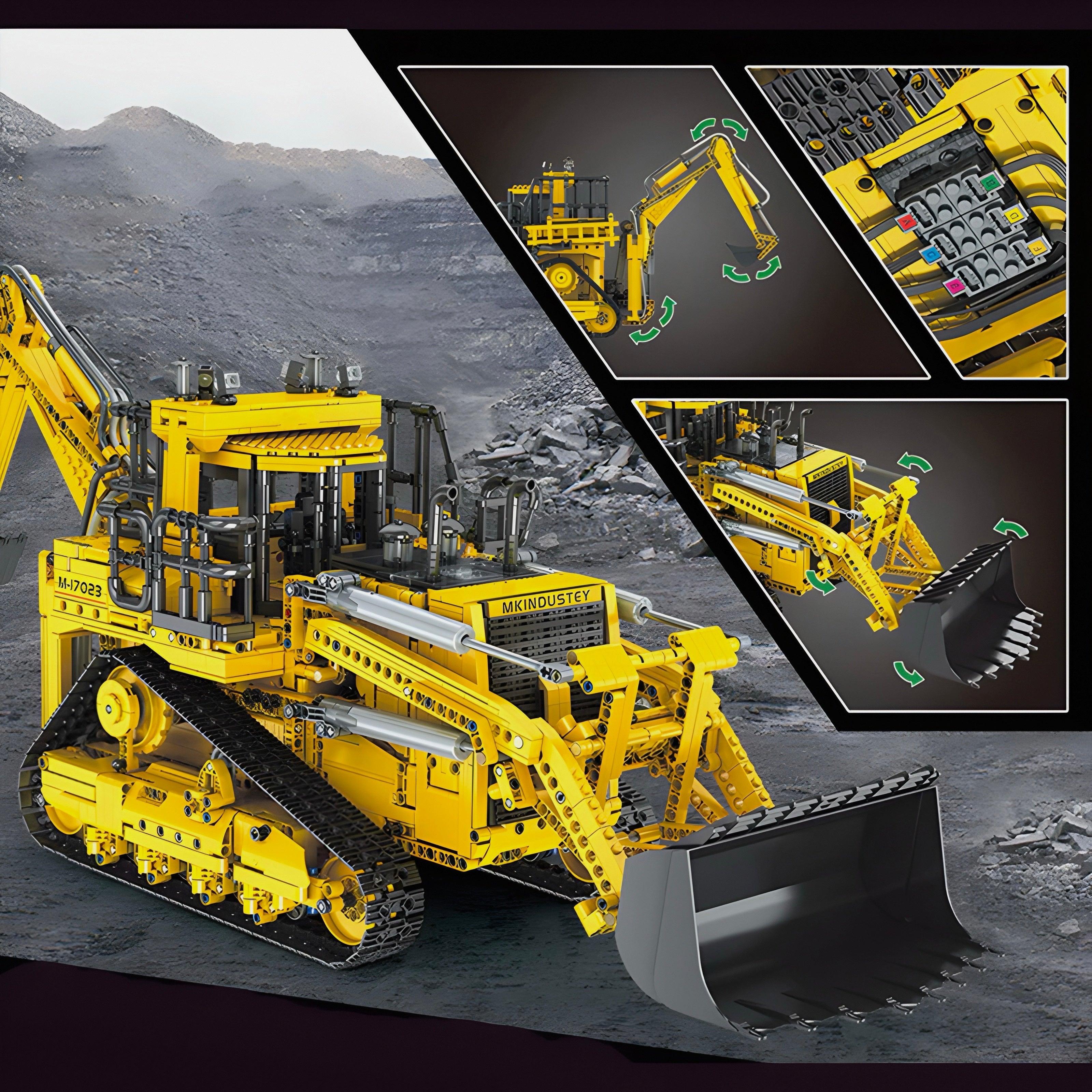 Remote Controlled Pneumatic Backhoe Loader 3960pcs