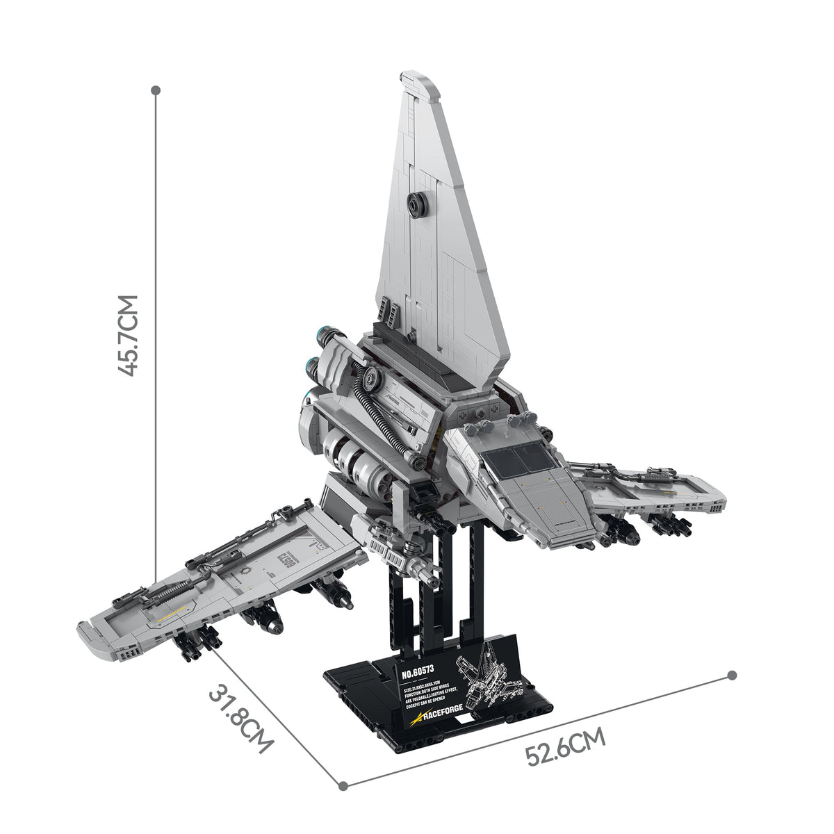 Sci-Fi Delta-Wing Command Shuttle 1459pcs