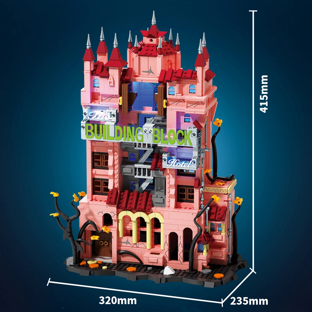 Haunted Drop Tower Hotel with Lights 2248pcs