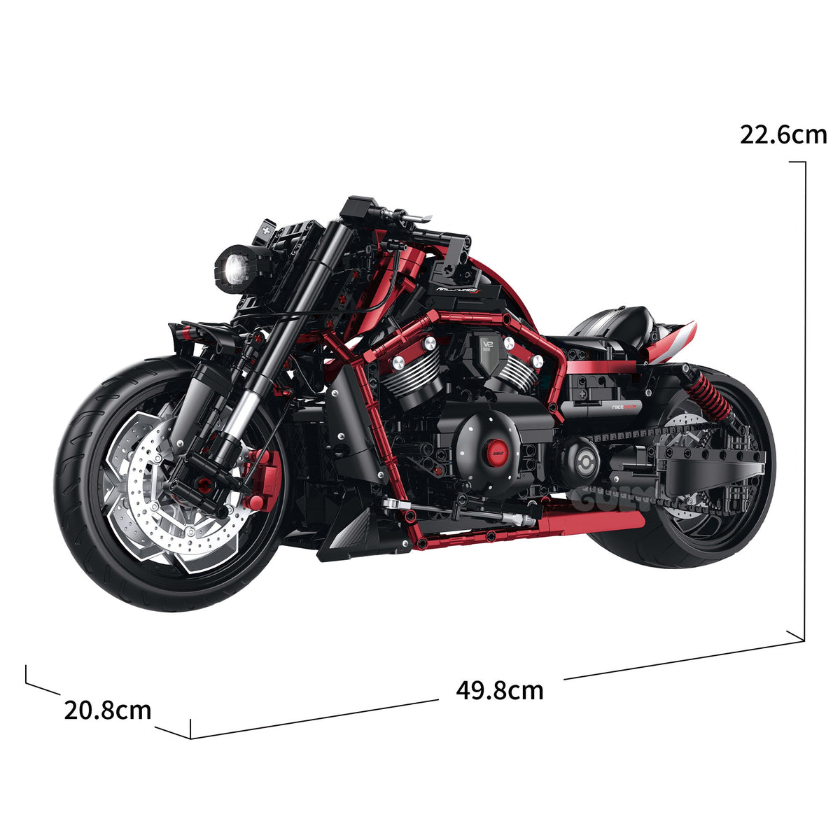 1:5 Drag-Style Muscle Cruiser Motorbike
