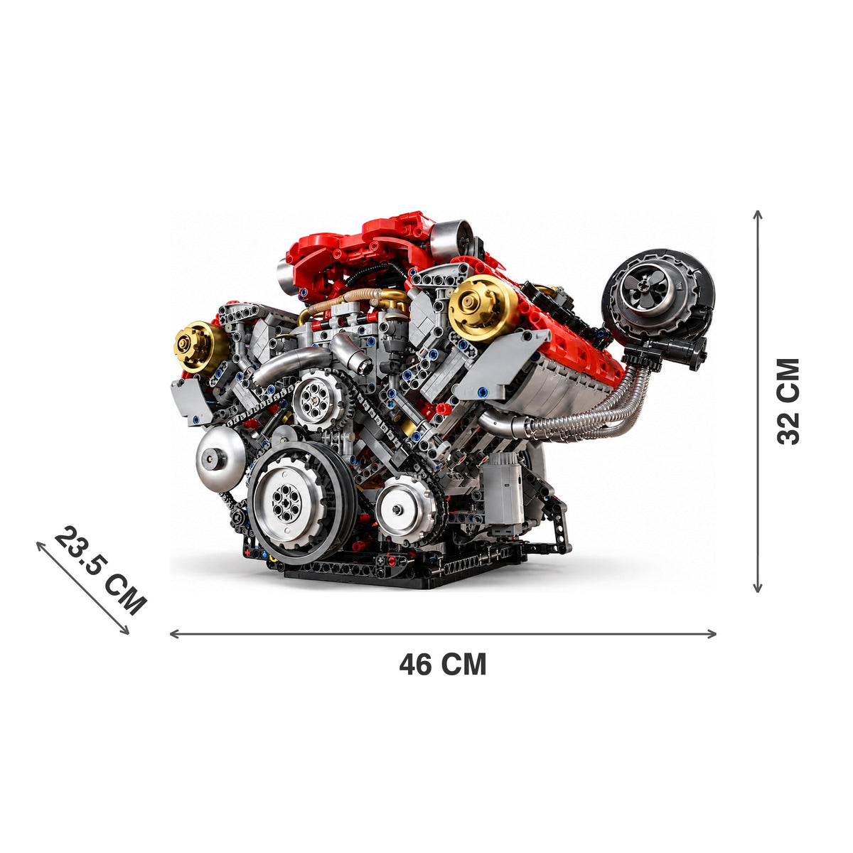 Electroplated Italian Flagship V8 Engine