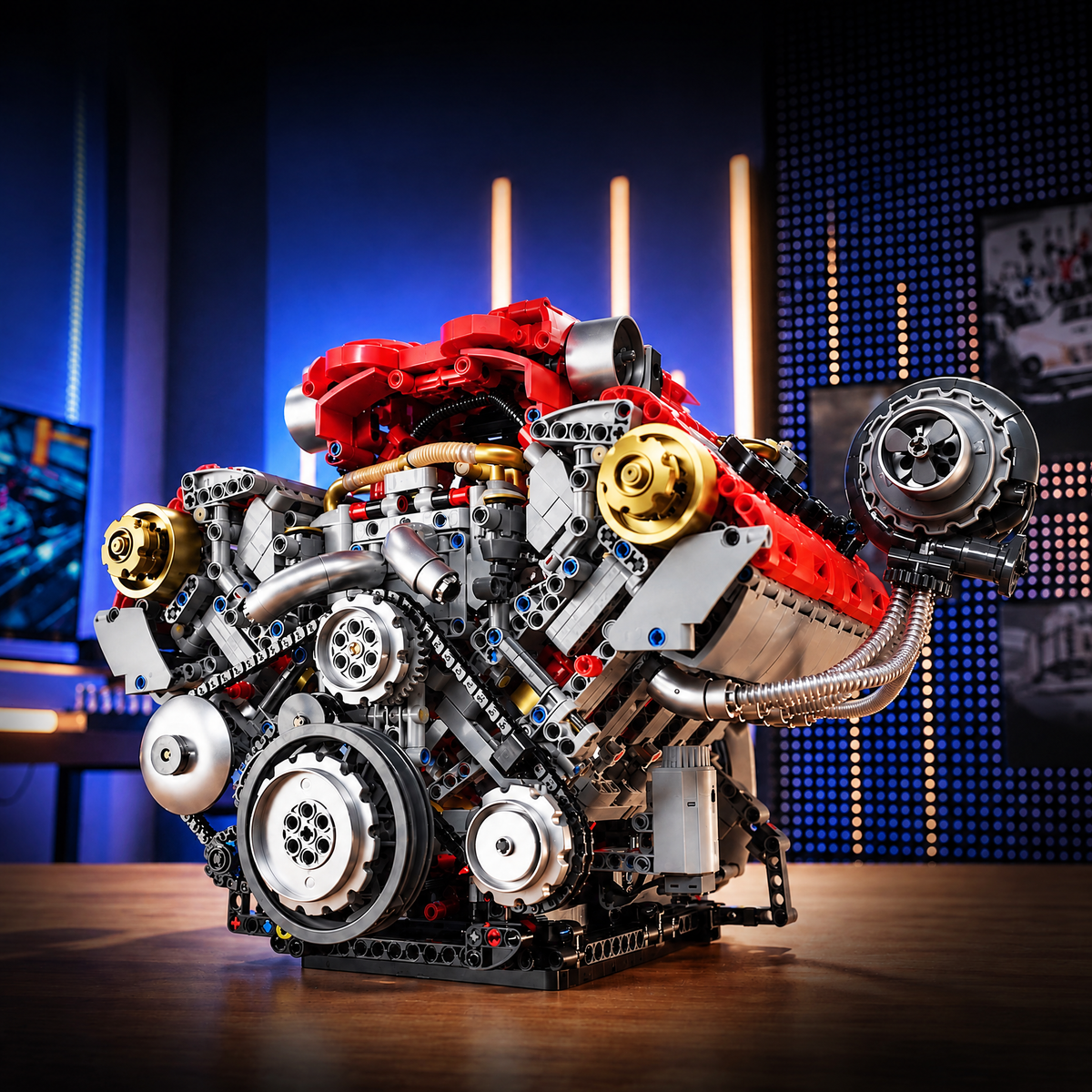 Electroplated Italian Flagship V8 Engine