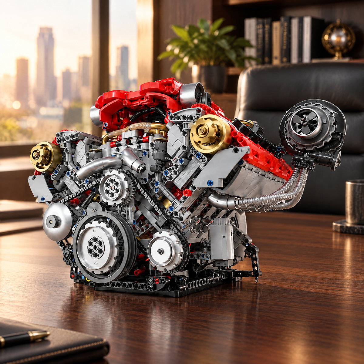 Electroplated Italian Flagship V8 Engine