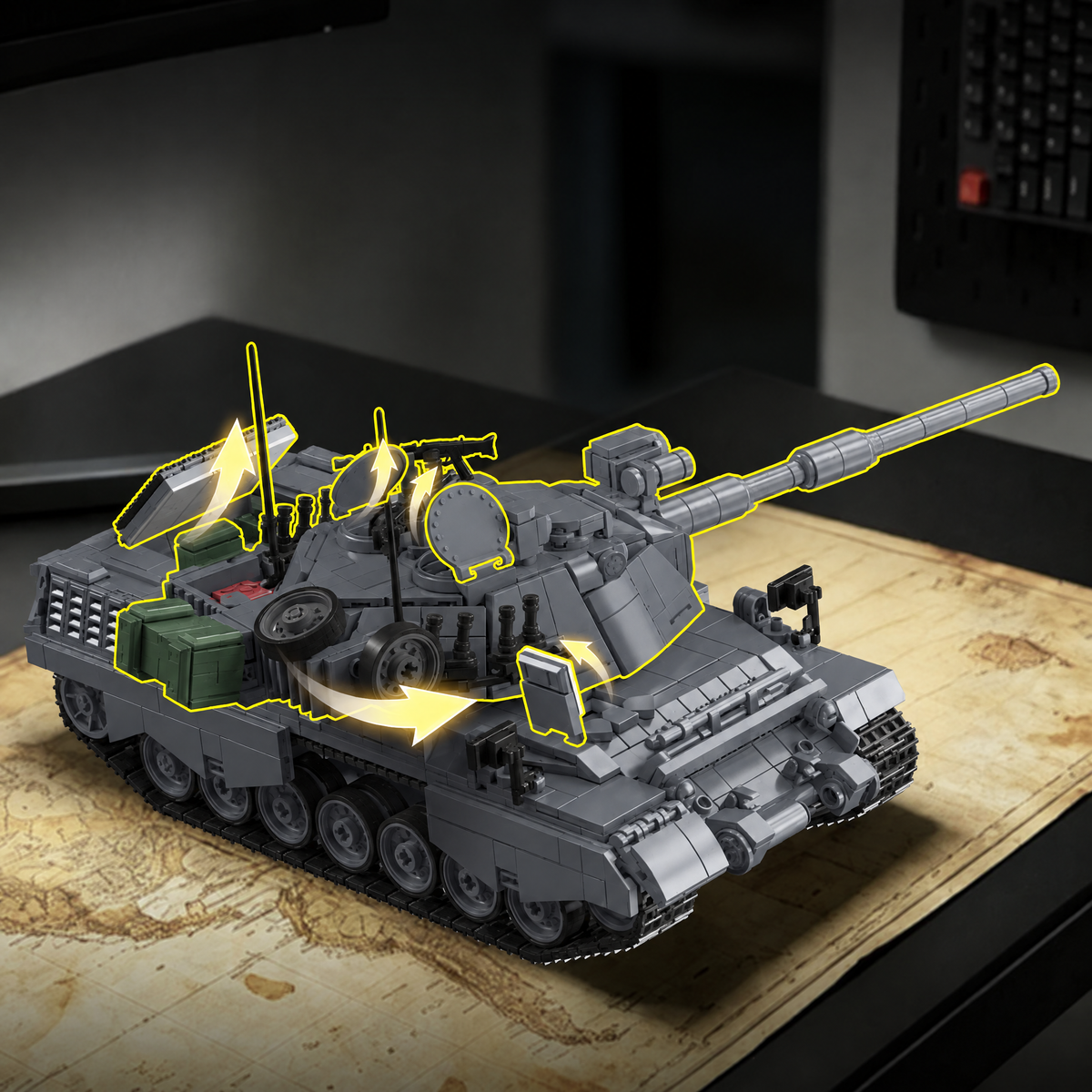 1:28 Leopard 1 Main Battle Tank 1862pcs