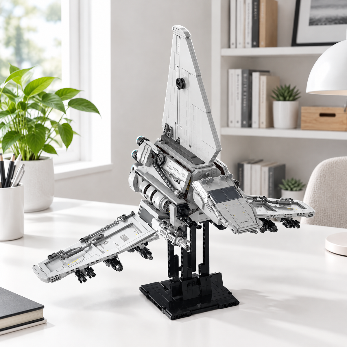 Sci-Fi Delta-Wing Command Shuttle 1459pcs