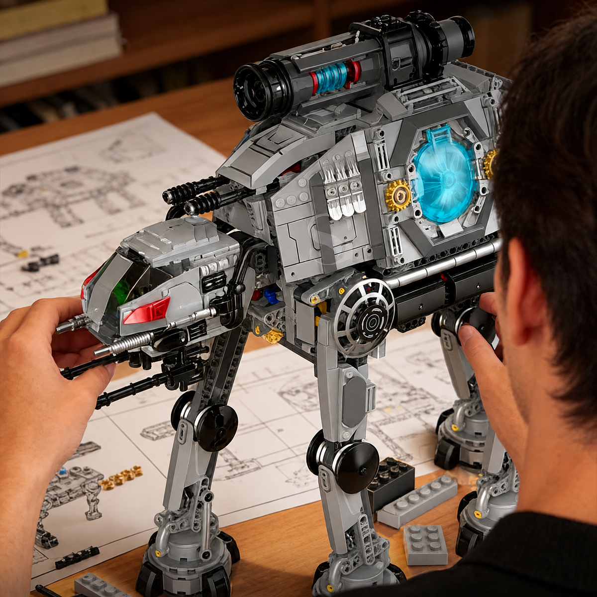 Sci-Fi Quadruped Assault Walker 1570pcs