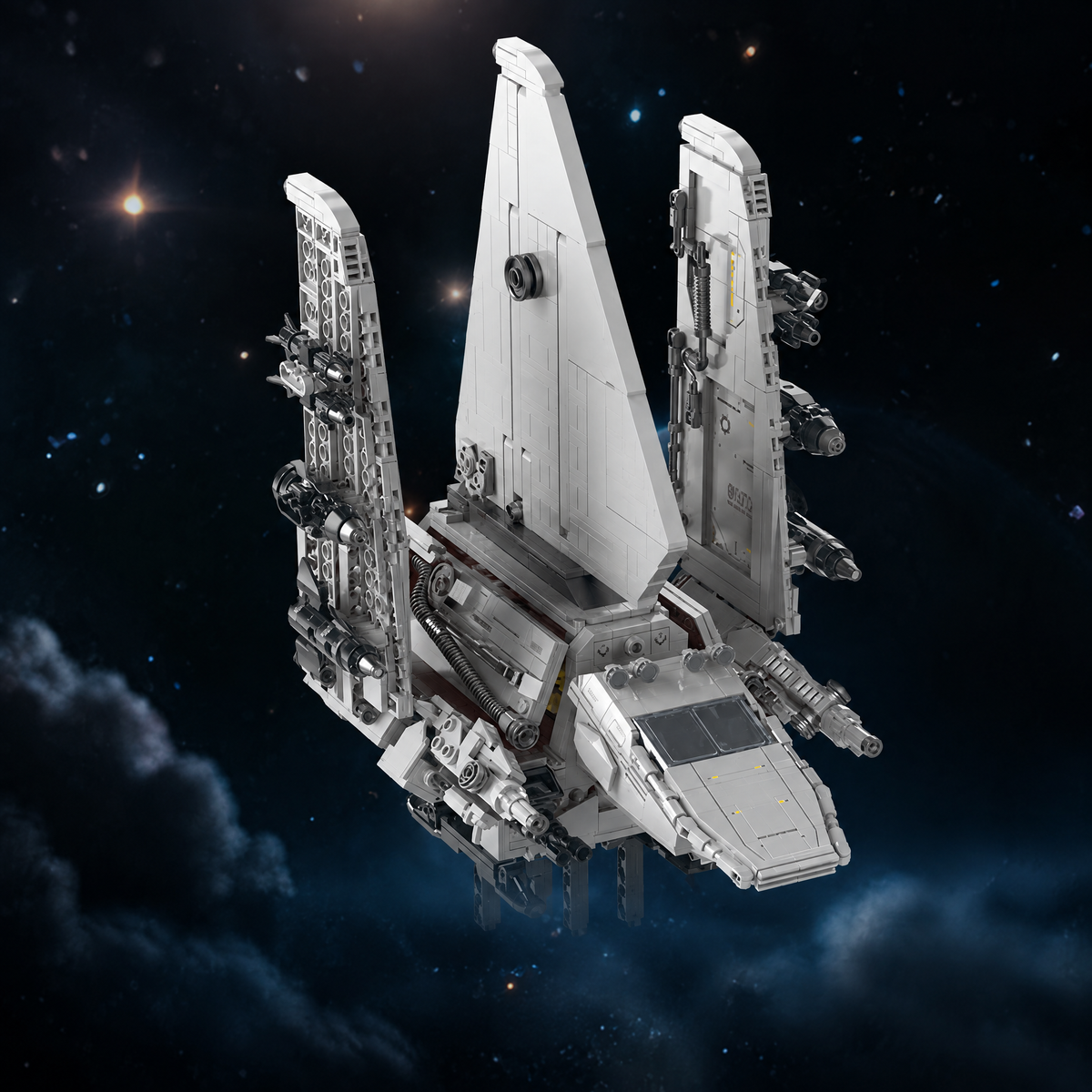 Sci-Fi Delta-Wing Command Shuttle 1459pcs