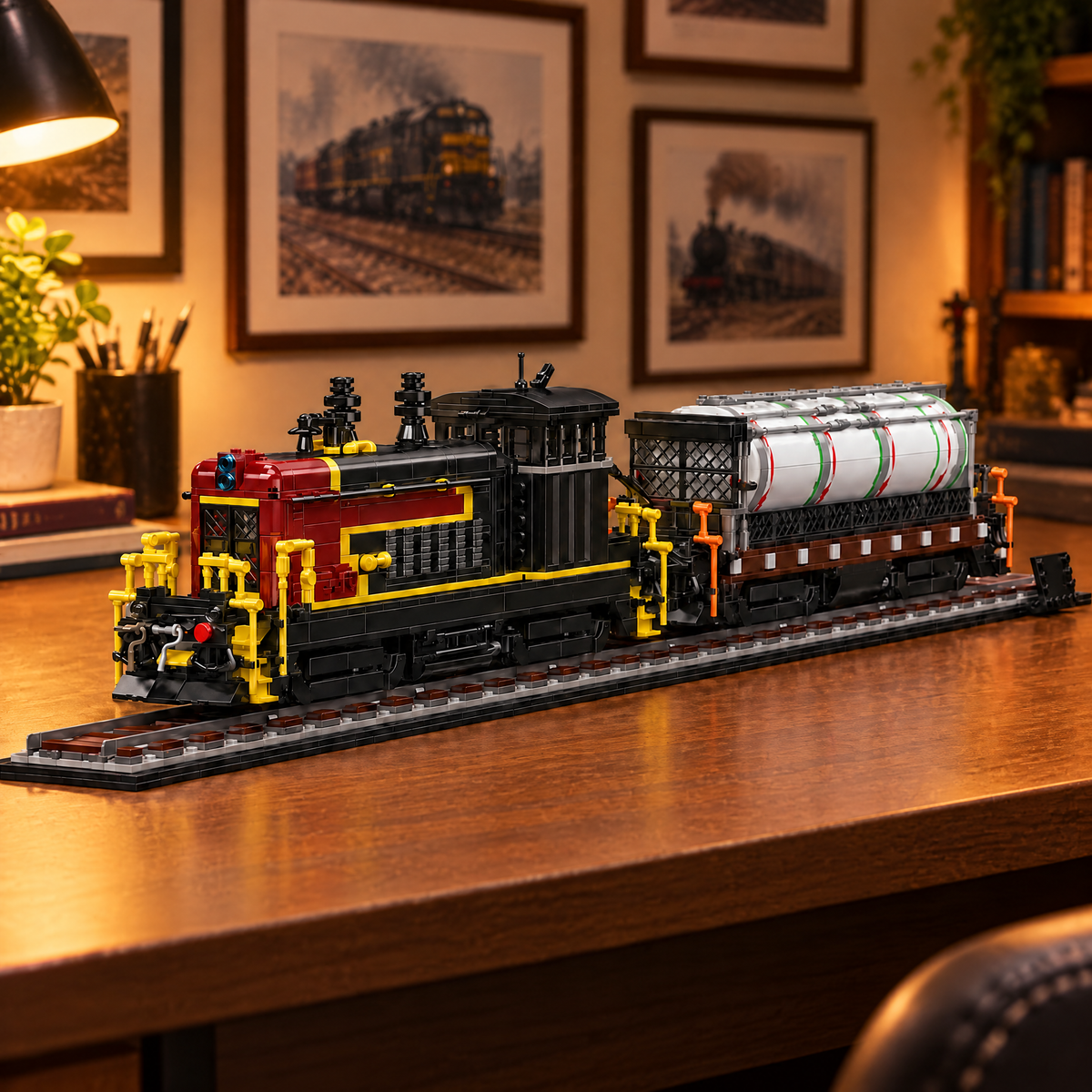American Diesel Switcher Locomotive with Tanker