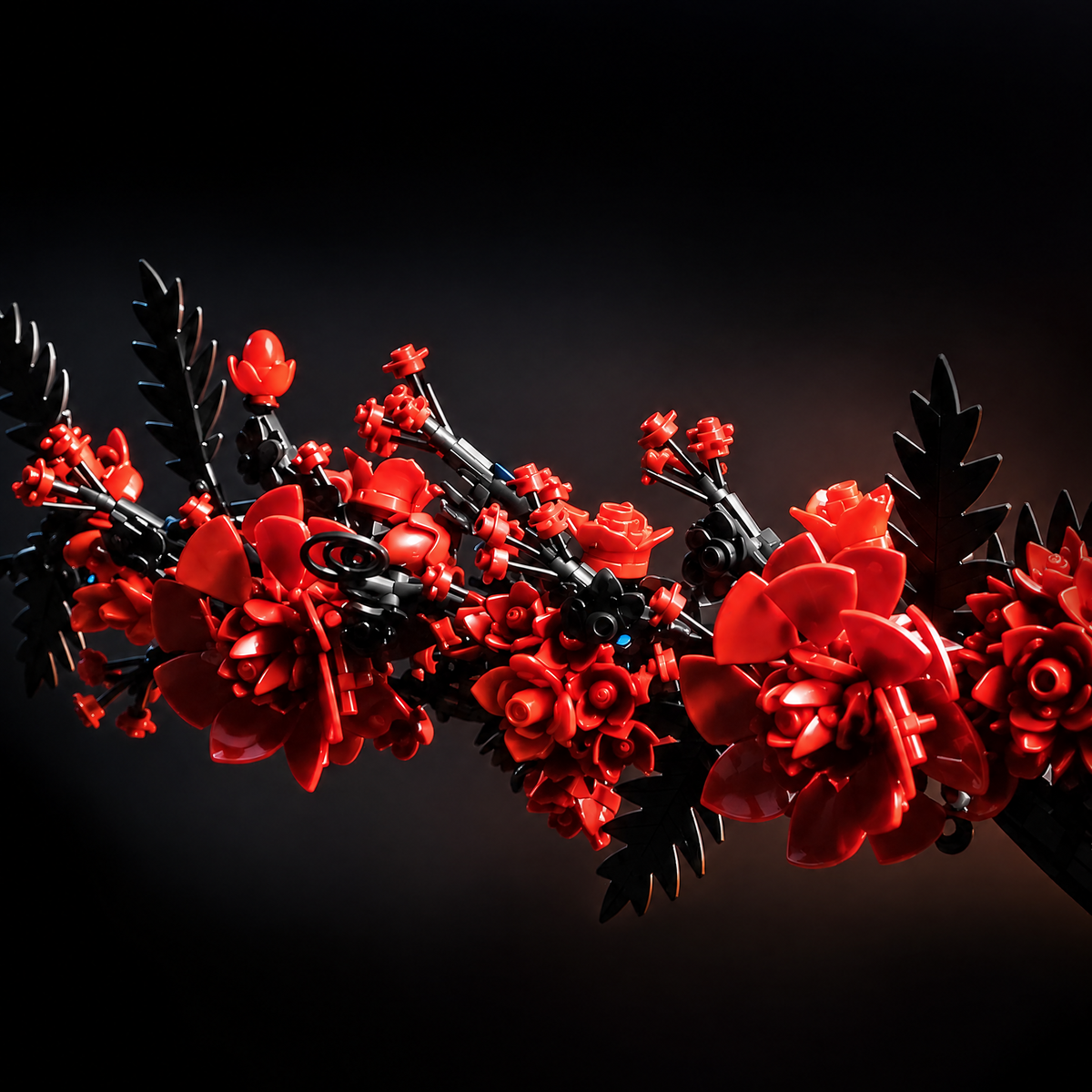 Gothic Thorn Bow with Blooming Rose