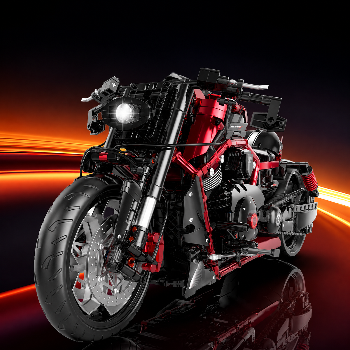1:5 Drag-Style Muscle Cruiser Motorbike