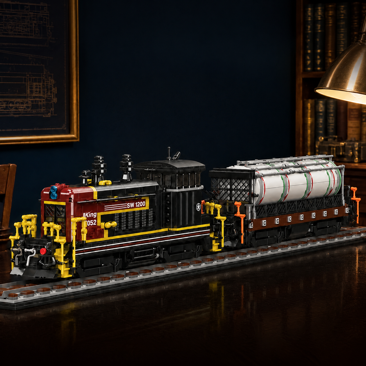 American Diesel Switcher Locomotive with Tanker