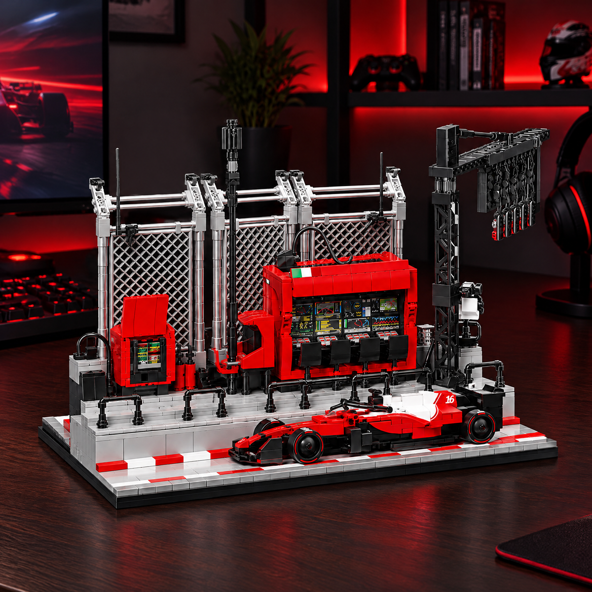 Grand Prix Pit Lane Diorama 1413pcs