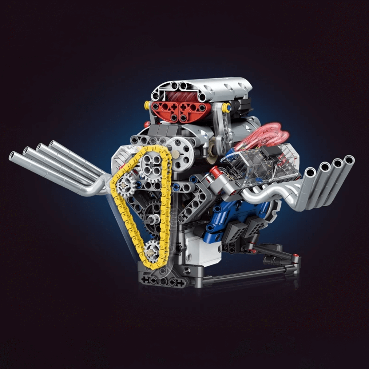 Motorised Hot Rod V8 Engine 664 pcs