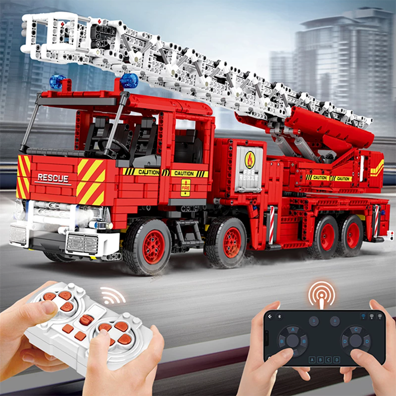 Remote Controlled Firetruck – Ladder Emergency Platform 3265 pcs