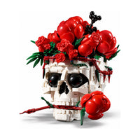 Rose Crowned Skull Sculpture